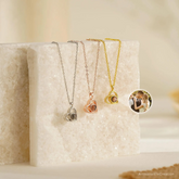 Custom Heart Photo Projection Necklace